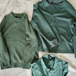 3-Pack Mens Lululemon Long Sleeve Tops, Size Medium